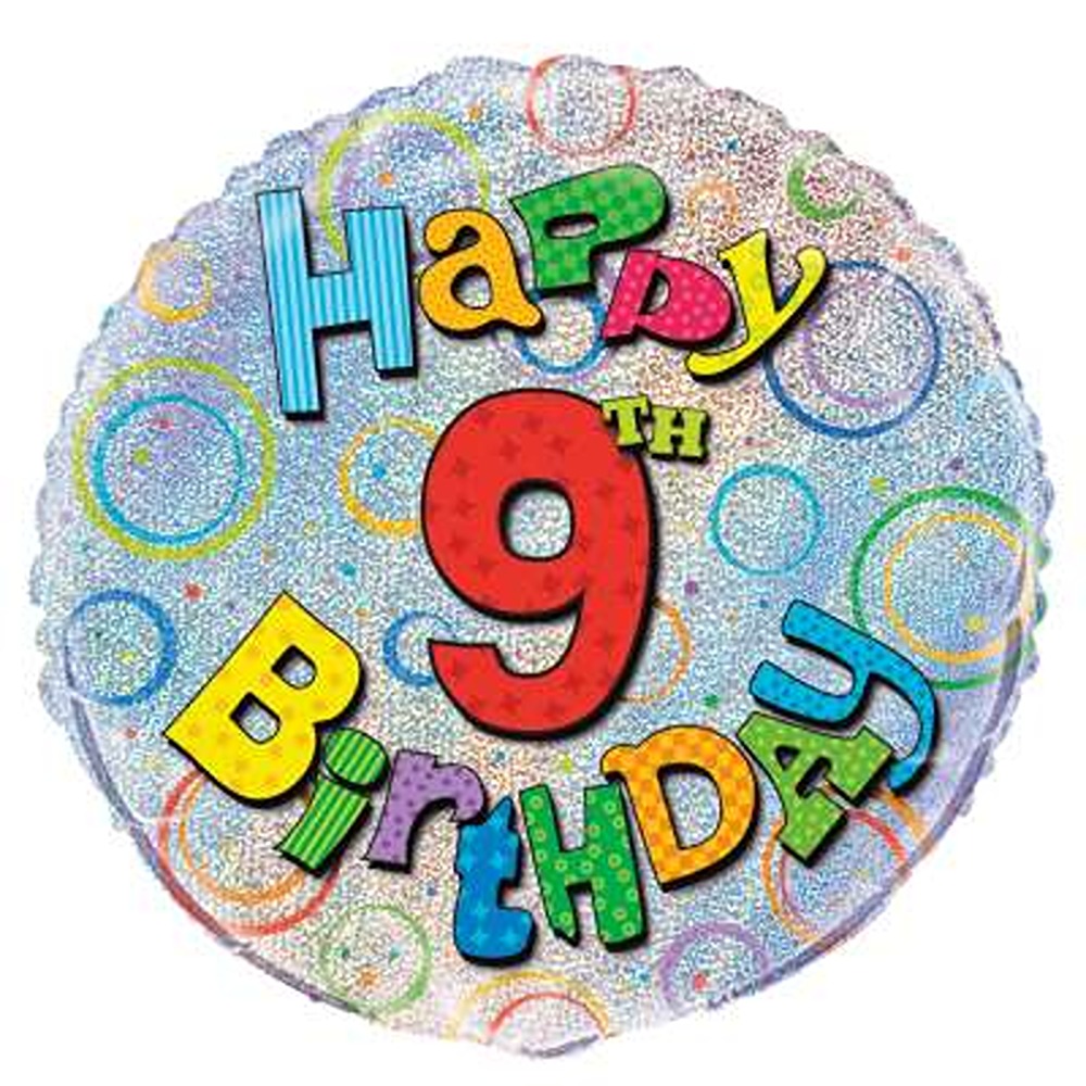 Unique - Happy 9th Birthday - 18" - 55501