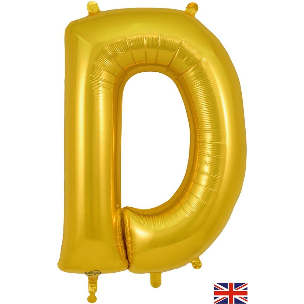 Oaktree 34inch Letter D Gold - 605176