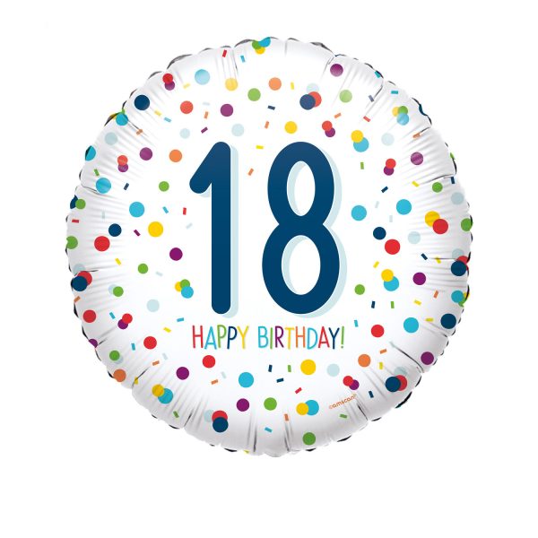 Anagram 18" S40 Confetti Birthday 18th Standard Pkt - 4201101*