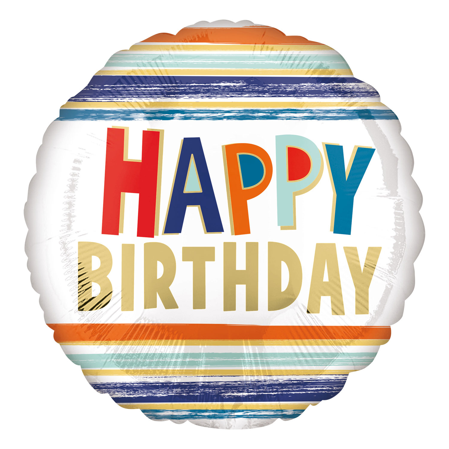 Anagram 18" S40 - Happy Birthday Letters & Stripes Pkt - 41782-01 *