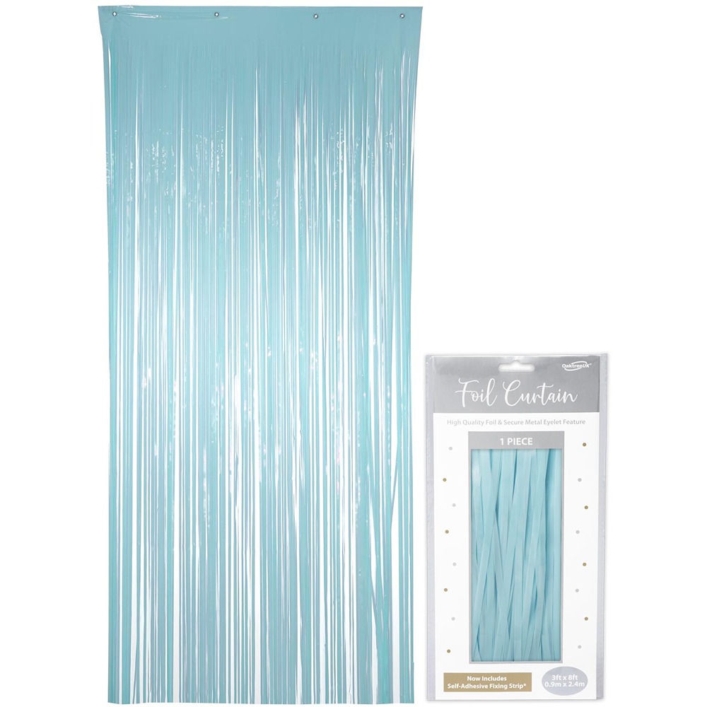 Oaktree Foil Door Curtain 0.90m x 2.40m Pastel Blue - 650534*