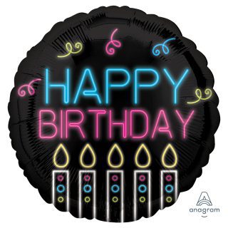 Anagram 18" S40 - Neon Birthday Pkt - 41787-01 *