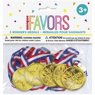 Winner Medal Favors, 5ct