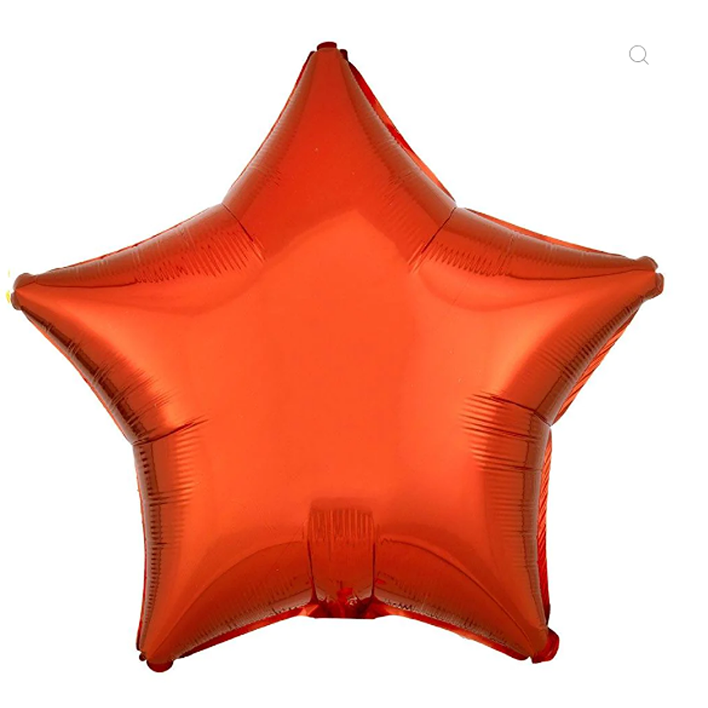 Grabo 18" ORANGE Plain Stars Unpackaged - 254-BJ/0476*