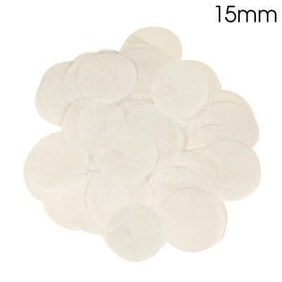 Oaktree Tissue Paper Confetti Flame Retardant Round 15mm x 14g White