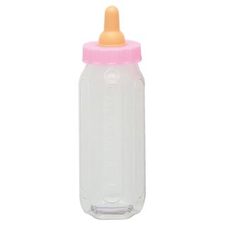 Unique Pink Fillable Baby Bottle Favor 5", 2ct