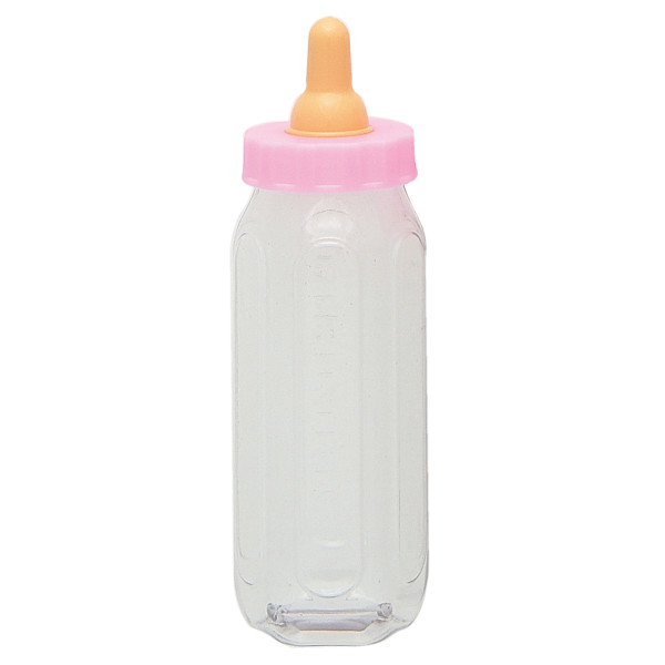 Unique Pink Fillable Baby Bottle Favor 5", 2ct