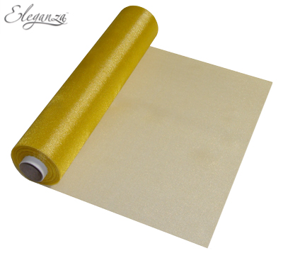 Eleganza Soft Sheer Organza 29cm x 25m No.35 Gold