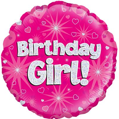 Oaktree 18" Birthday Girl Holographic