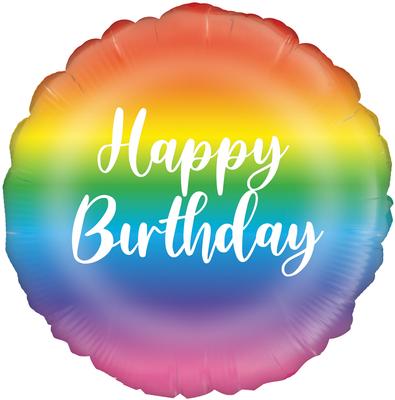 Oaktree 18" Rainbow Script Birthday