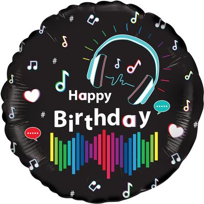 Oaktree 18" Media Music Birthday Holographic