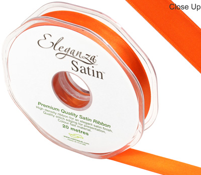 Eleganza Double Faced Satin 15mm x 20m Orange No.04