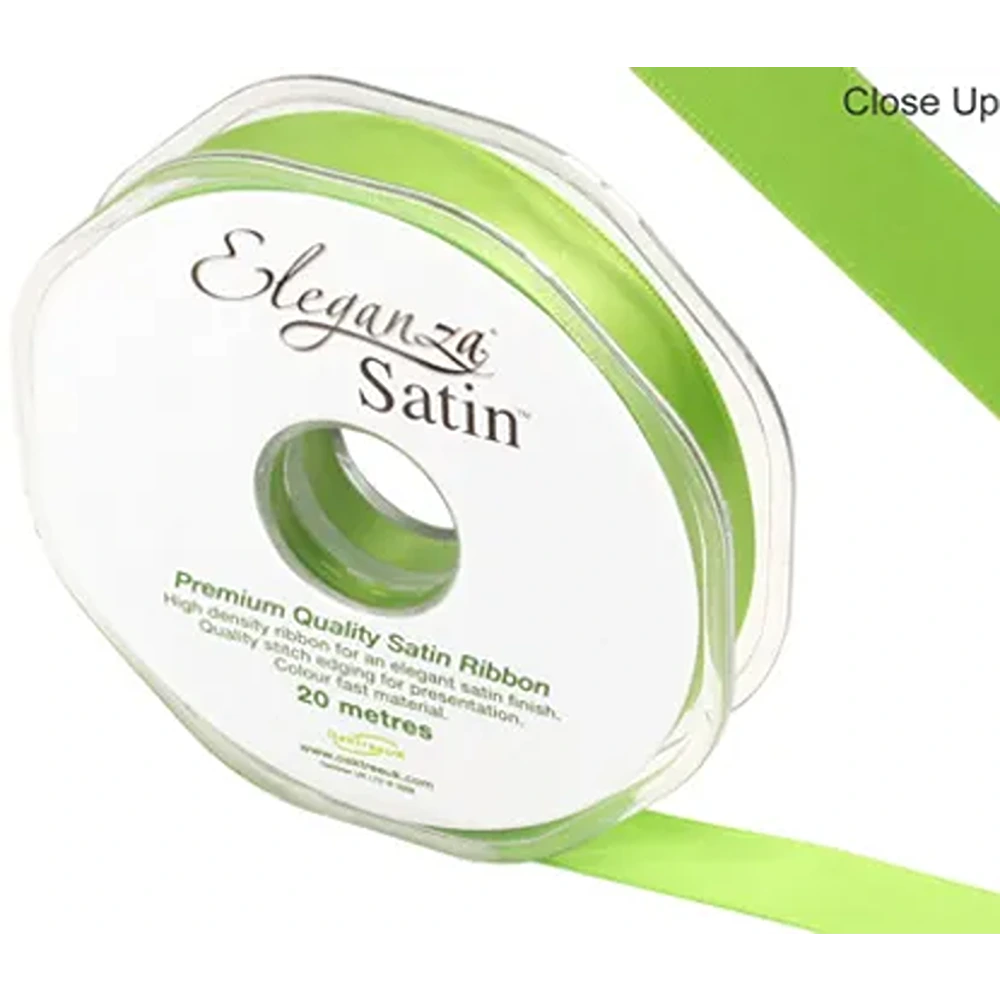 Eleganza Double Faced Satin 15mm x 20m Pistachio No.27