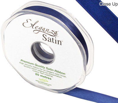 Eleganza Double Faced Satin 15mm x 20m Navy Blue No.19