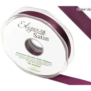 Eleganza Double Faced Satin 15mm x 20m Aubergine No.32