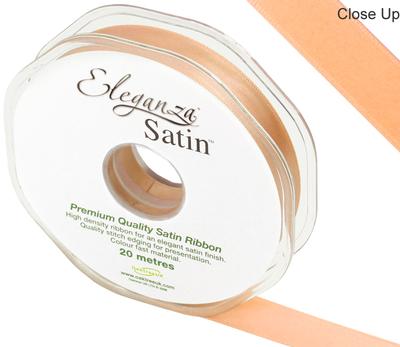 Eleganza Double Faced Satin 15mm x 20m Peach No.05