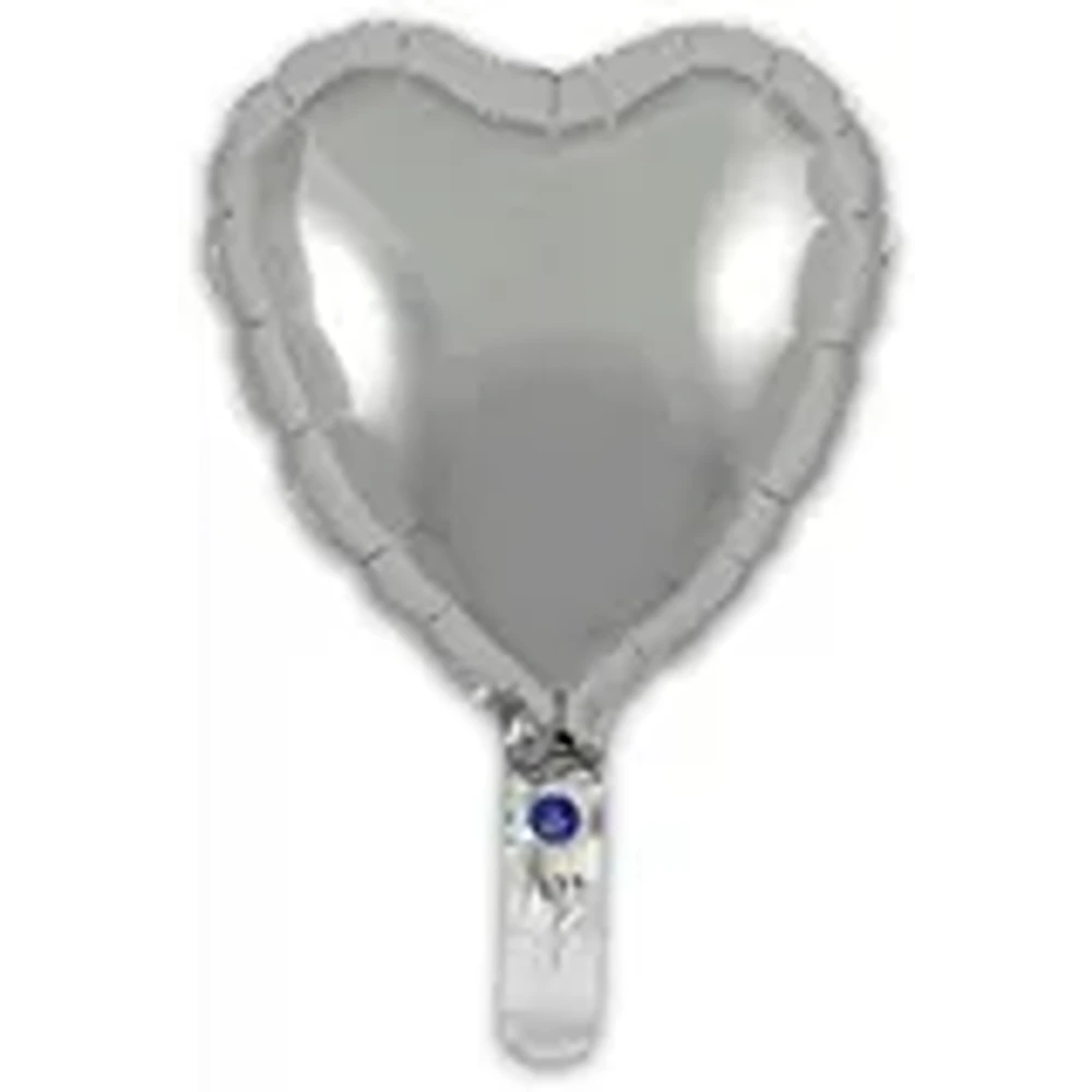 Oaktree 9" Silver Heart Self Sealing Flat - 602274UP