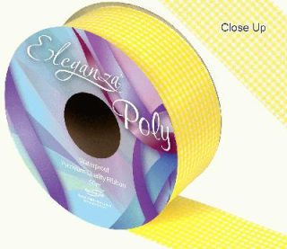 Eleganza Poly 50mm x 50m Gingham Yellow No.11