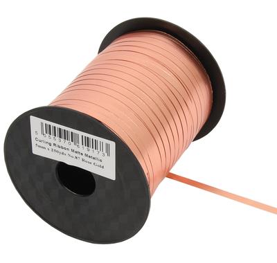 Eleganza Poly Curling Ribbon Matte Metallic 5mm x 250yds No.87 Rose gold