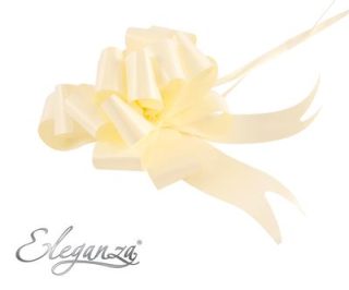 Eleganza Poly Pull Bows 30mm x 30pcs Cream No.62