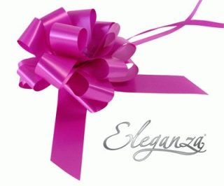 Eleganza Poly Pull Bows 30mm x 30pcs Fuchsia No.28