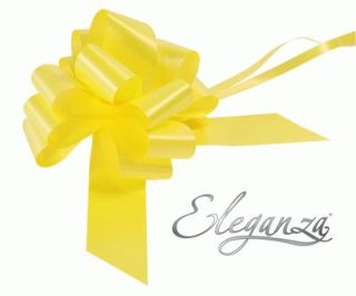 Eleganza Poly Pull Bows 50mm x 20pcs Yellow No.11
