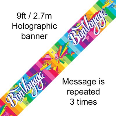 9ft Banner Bon Voyage Metallic - 624979