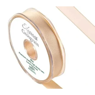 Eleganza Premium Grosgrain Ribbon 15mm x 20m Cream No.62