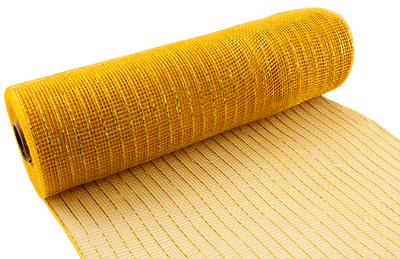 Eleganza Deco Mesh Metallic 25cm x 9.1m (10yds) Gold No.35