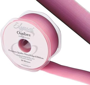 Eleganza Wired Edge Ombre Ribbon 38mm x 20m Tone No.290