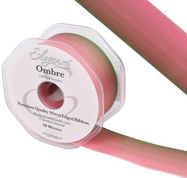 Eleganza Wired Edge Ombre Ribbon 38mm x 20m Tone No.295