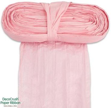 Paper Crush Design Ribbon FSC Quality Extra Wide x 20m No.21 Lt. Pink