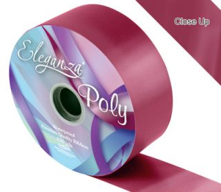 Eleganza Poly Ribbon 50mm x 91m (100yds) No.17 Burgundy