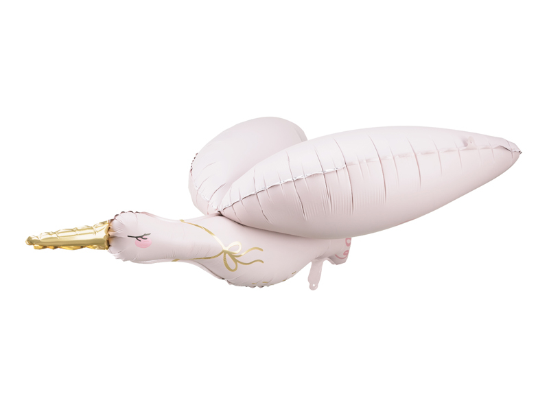 Party Deco Foil balloon Stork, 103x60 cm, light pink *