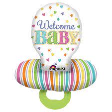 Anagram 22x29" Welcome Baby Pacifier Multi Balloon - 3095201 *