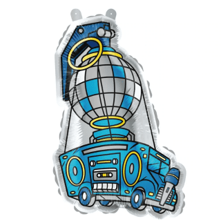 Fortnite Battle Bus Giant Shaped Foil Balloon 27", Packaged