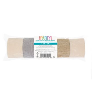 Assorted 20ft Crepe Streamer Decorating Kit, 5pc