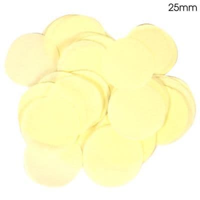 Oaktree Tissue Paper Confetti Flame Retardant Round 25mm x 14g Ivory