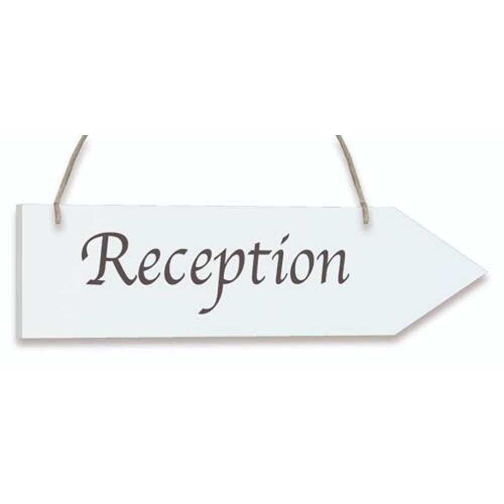 Oaktree - Wooden Arrow Whitewash 30.5cm x 7.6cm Reception 1pc - 641686