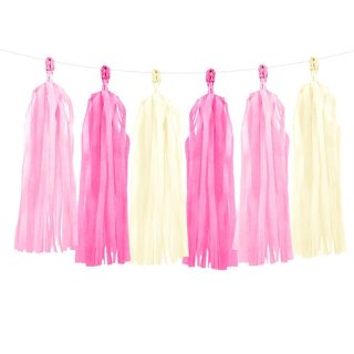 TASSEL GARLAND PINK MIX (12 TASSLES 1.5M) -TG4 *