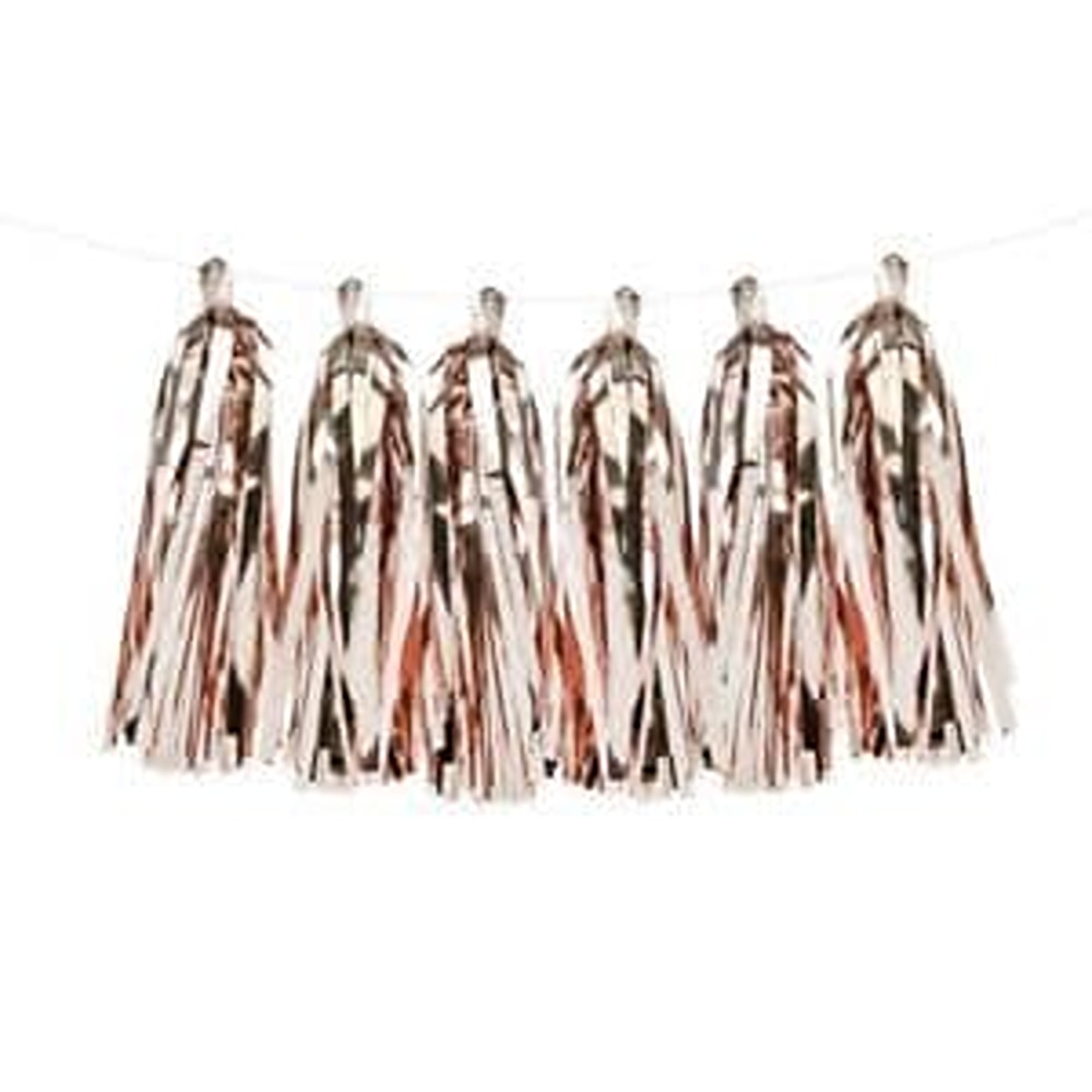 TASSLE GARLAND ROSE GOLD (12 TASSLES 1.5M) *