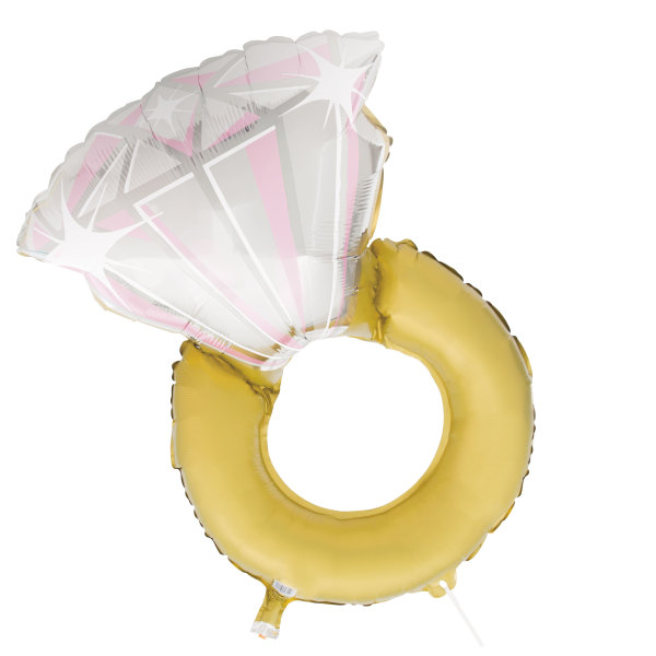 Diamond Ring Giant Foil Balloon 32", Packaged