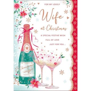 Xmas Wife Champagne & Glasses- C85356*