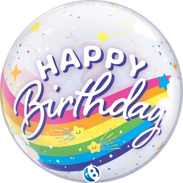 Birthday Rainbow Unicorn Bubble - 22" - 00007
