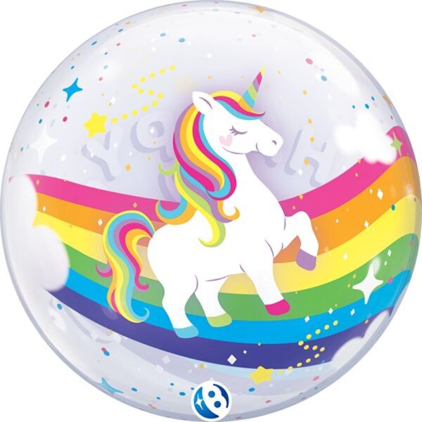 Birthday Rainbow Unicorn Bubble - 22" - 00007 - Image 2
