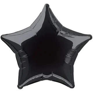 UNIQUE - 20'' STAR BLACK FOIL BLLN - 52908