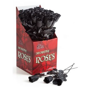 43cm Black Rose in Dispenser - HO102317