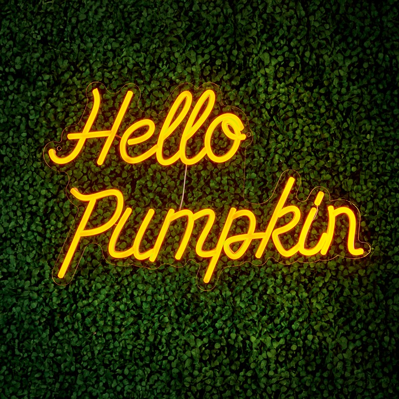 47cm Autumn "Hello Pumpkin" LED Neon Sign - LT251031