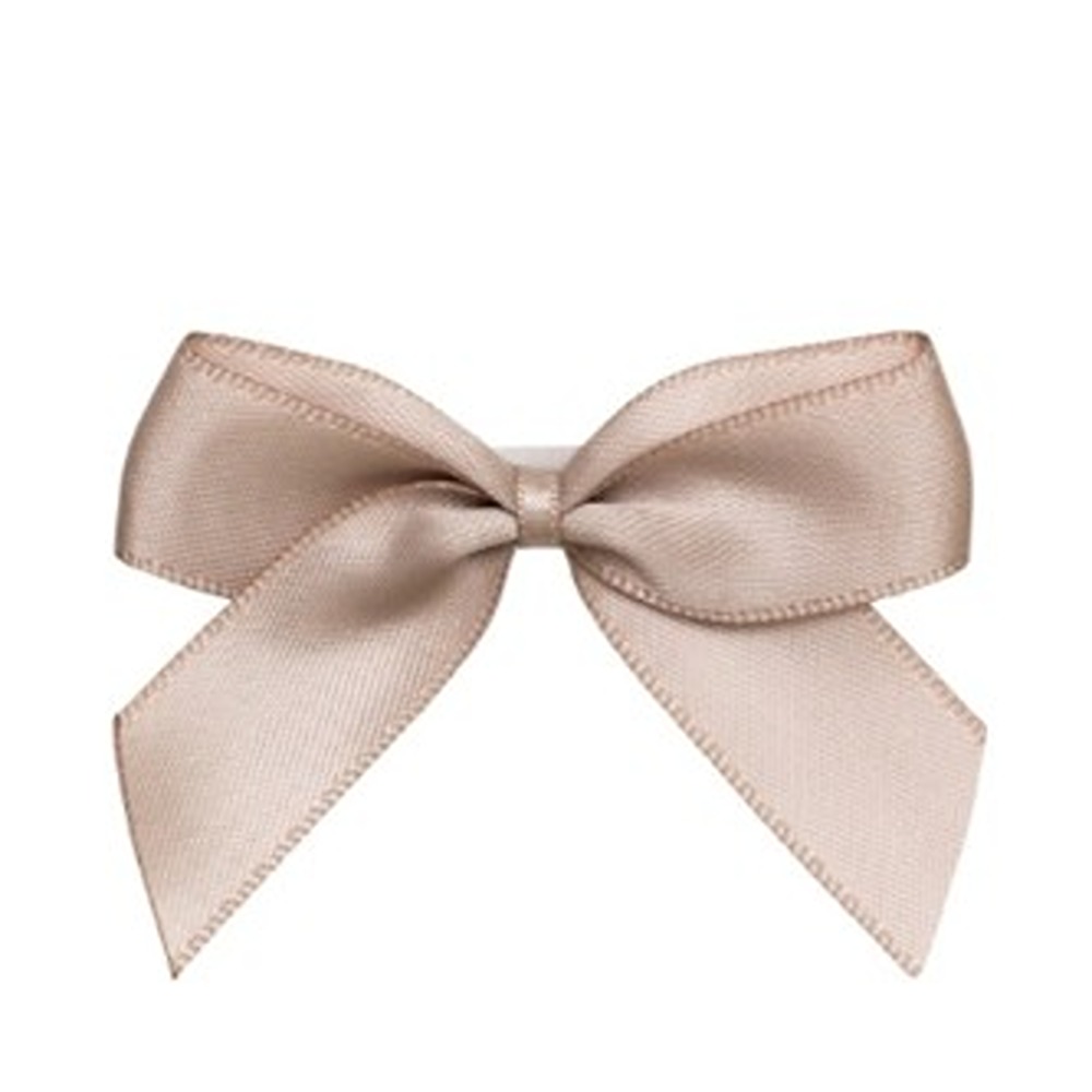 Taupe Satin Self Adhesive Ribbon Bows - 5cm - 12ct - 6322