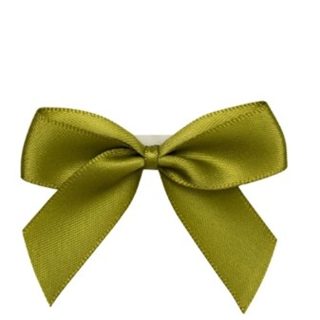 Moss Green Satin Self Adhesive Ribbon Bows - 5cm - 12ct - 6316